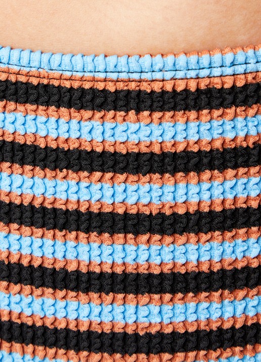 Beachlife High waisted bikinislip met streepprint - detail 5 lichtblauw