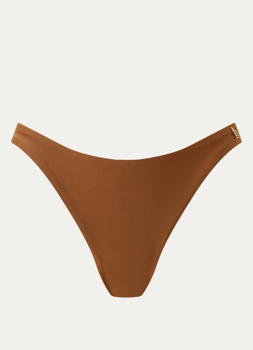 Beachlife High waisted tanga bikinislip - voorkant bruin