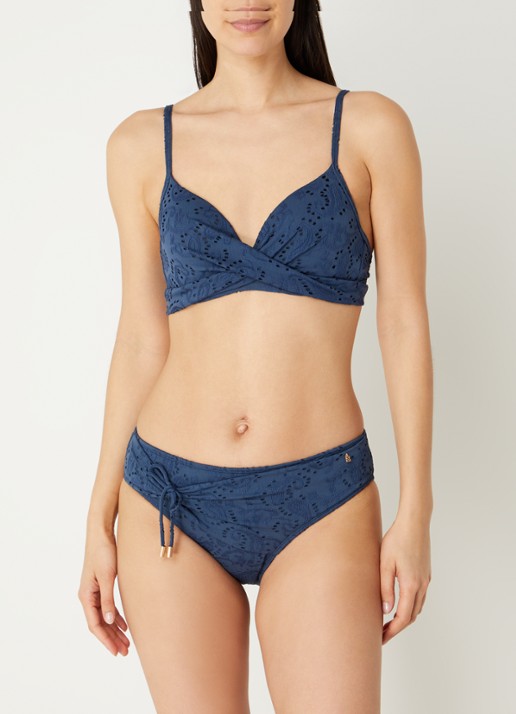 Beachlife Nightsky bikinislip met borduring - detail 4 indigo