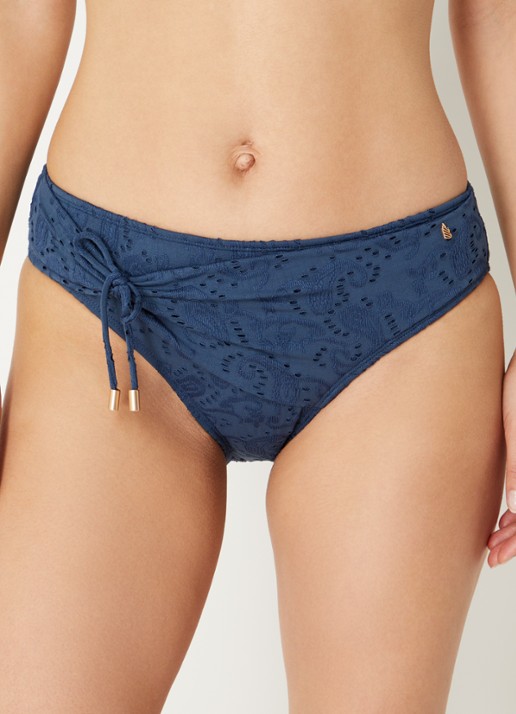 Beachlife Nightsky bikinislip met borduring - voorkant 3 indigo