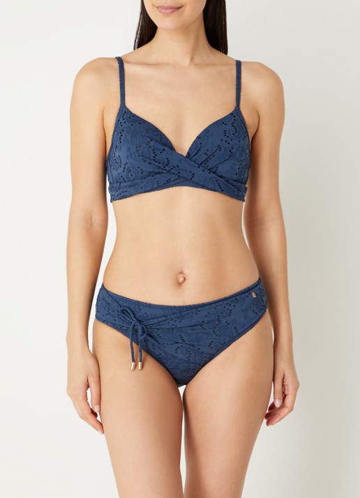 Beachlife Nightsky voorgevormde bikinitop met borduring - detail 2 indigo