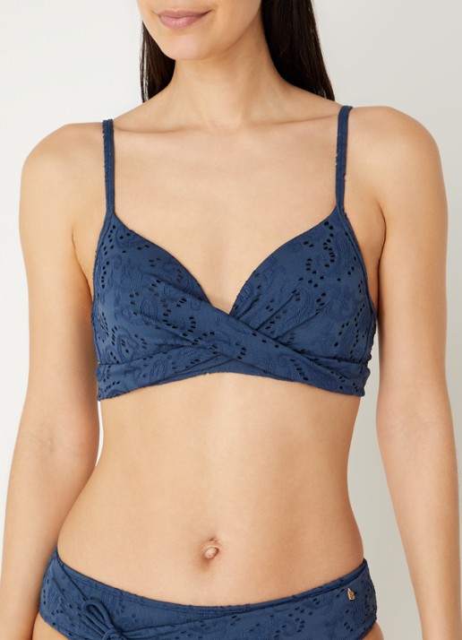 Beachlife Nightsky voorgevormde bikinitop met borduring - voorkant 5 indigo