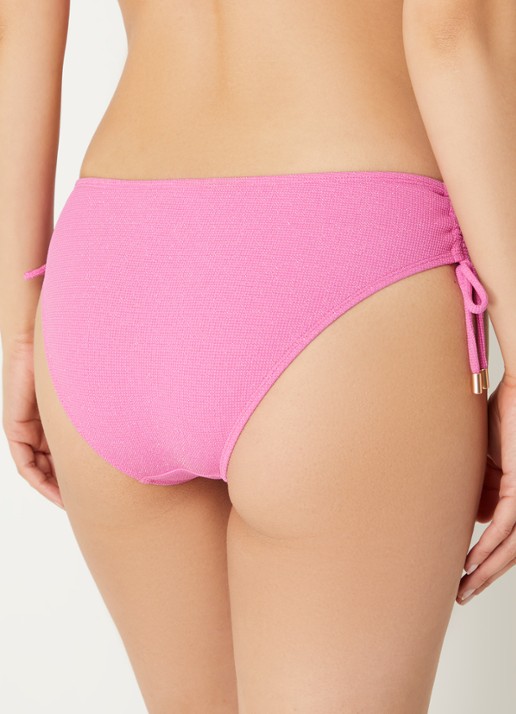 Beachlife Pink Shimmer bikinislip met lurex - achterkant 3 roze