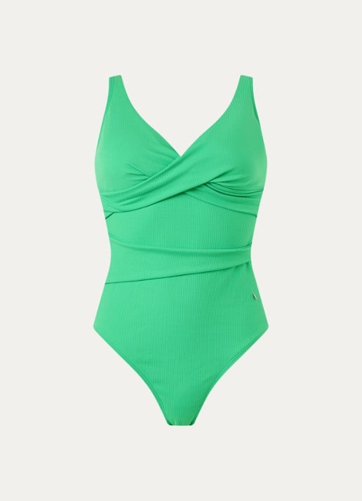 Beachlife Spring badpak met uitneembare vulling  - voorkant groen