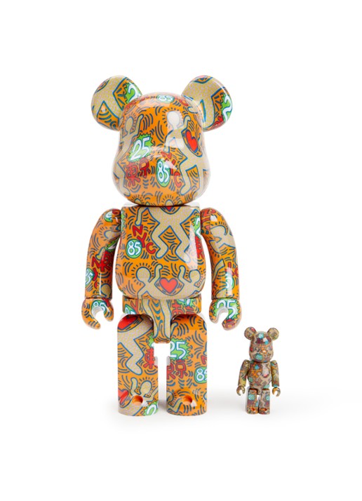 Bearbrick Bearbrick 100 & 400% Keith Haring ''Special'' set van 2