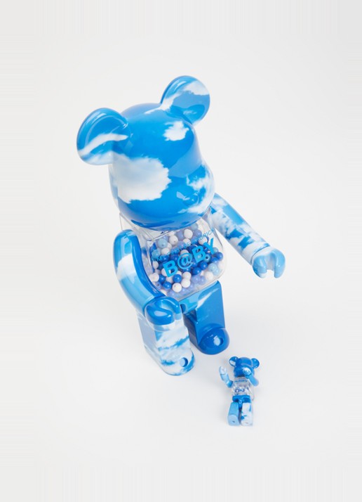 Bearbrick Bearbrick 100% & 400% My First Baby Blue Sky set van 2 - voorkant 2 blauw