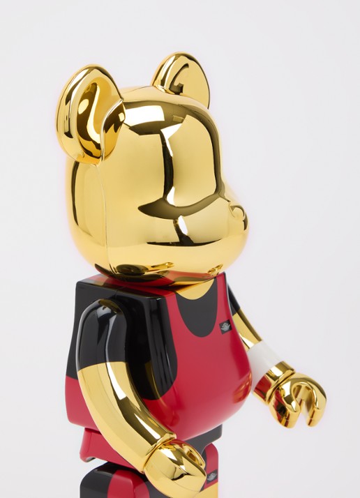 Bearbrick Bearbrick 400% Michael Jordan 1985 Air Jordan 27 cm  - voorkant 2 goud