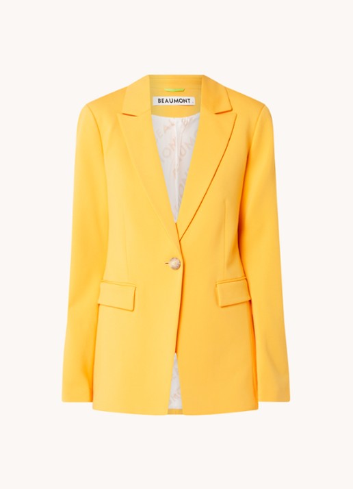 Beaumont Blazer van jersey met structuur en klepzakken - voorkant orange