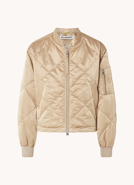 Beaumont Gwenn bomberjack met quilt patroon  - voorkant 2 goud