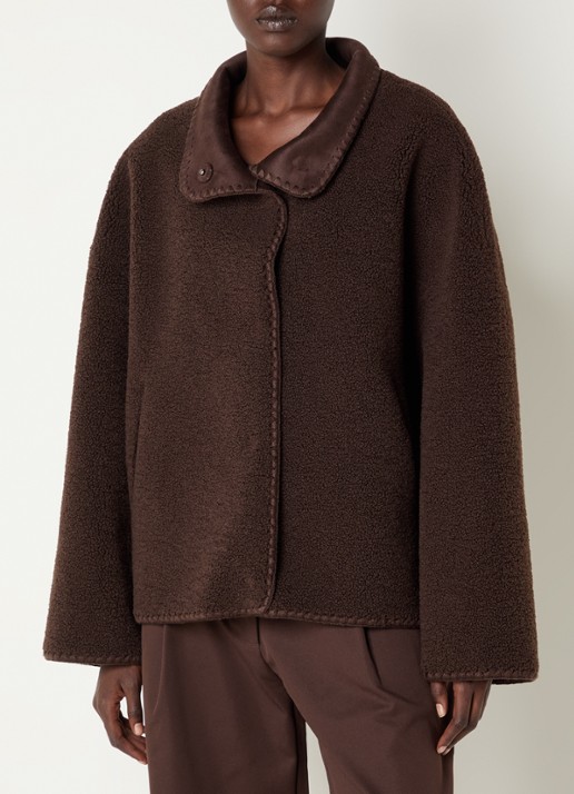 Beaumont Mica reversible jack van teddy - detail donkerbruin