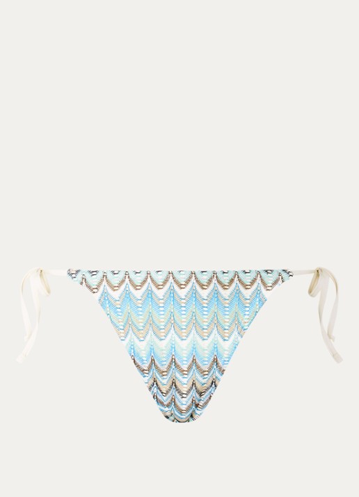 Becksöndergaard Amber Baila bikinislip met structuur - voorkant blauw