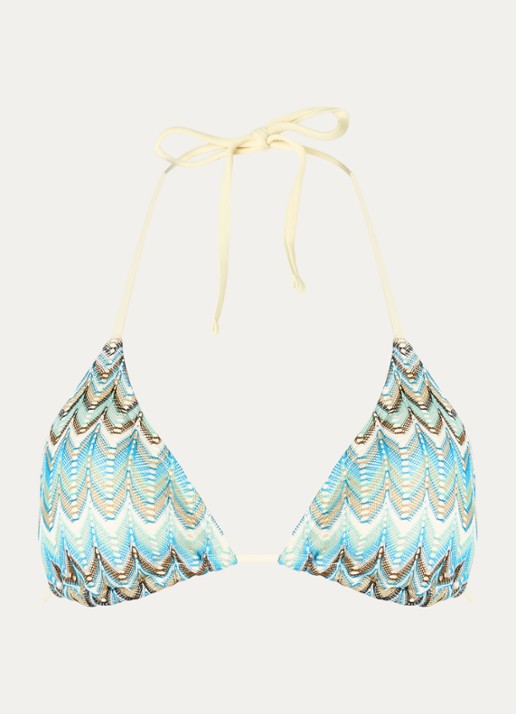 Becksöndergaard Amber Bel triangel bikinitop met uitneembare vulling - voorkant 4 blauw