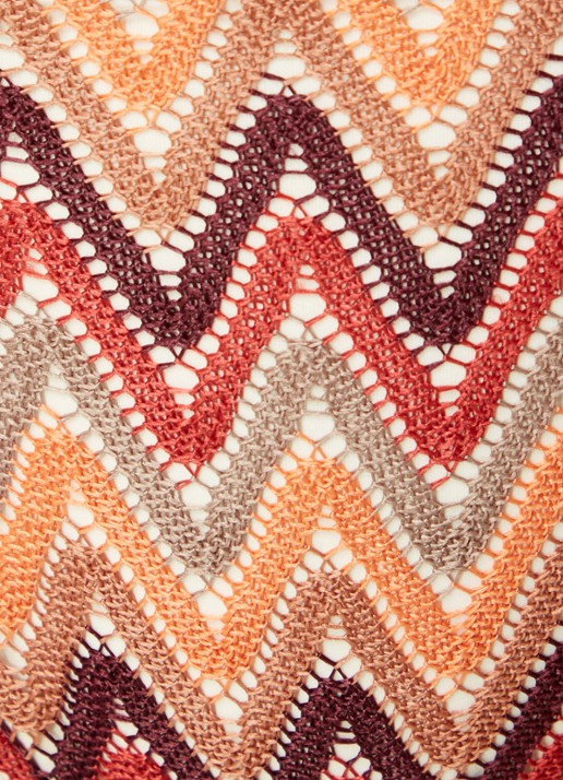 Becksöndergaard Bikinislip met ingebreid patroon - detail 3 orange