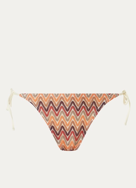 Becksöndergaard Bikinislip met ingebreid patroon - voorkant 4 orange