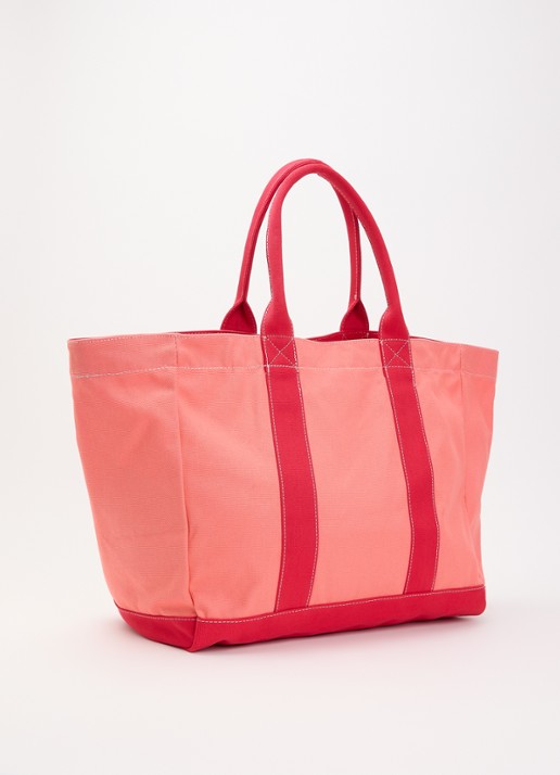 Becksöndergaard Camila shopper van canvas met tasbedel  - achterkant 4 roze