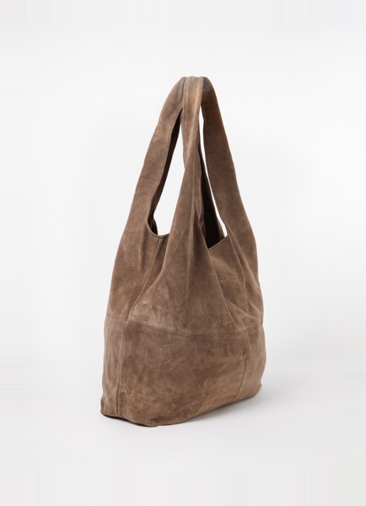 Becksöndergaard Dalliea shopper van suède - achterkant 3 lichtbruin