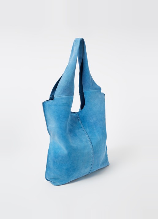 Becksöndergaard Danita shopper van suède - achterkant 3 blauwgrijs