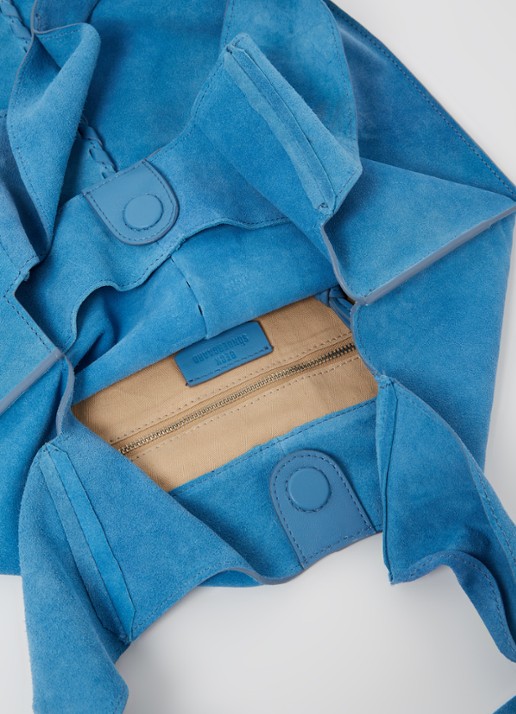 Becksöndergaard Danita shopper van suède - detail blauwgrijs