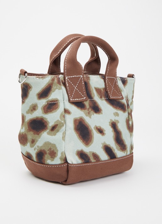 Becksöndergaard Leola handtas van canvas met tasbedel - achterkant blauw