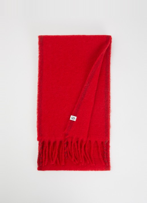 Becksöndergaard Yuta sjaal in alpaca wolblend 210 x 26 cm - voorkant 3 rood