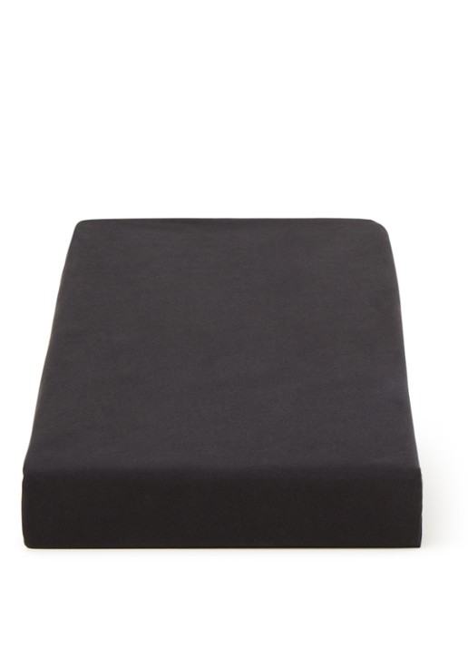 BeddingHouse Dutch Design Hoeslaken van  katoenblend, hoekhoogte 28 cm - voorkant zwart