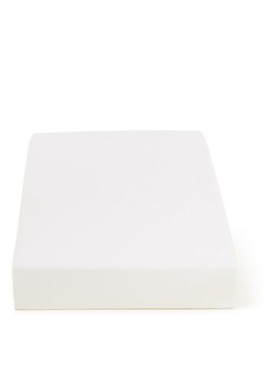 BeddingHouse Dutch Design Hoeslaken van  katoenblend, hoekhoogte 28 cm - voorkant gebroken wit