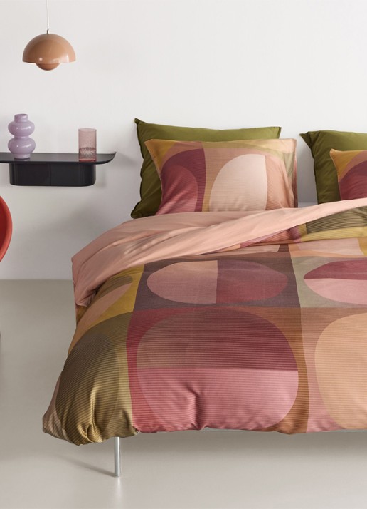 BeddingHouse Dutch Design Jazz dekbedovertrekset van  katoensatijn 210TC - inclusief kussenslopen - detail 2 multicolor