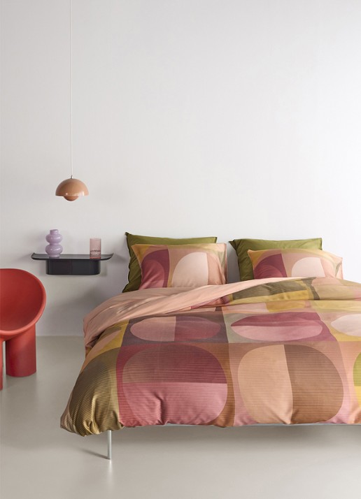 BeddingHouse Dutch Design Jazz dekbedovertrekset van  katoensatijn 210TC - inclusief kussenslopen - voorkant 7 multicolor