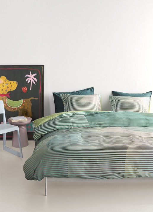 BeddingHouse Dutch Design Lombard dekbedovertrekset - inclusief kussenslopen - voorkant 2 groen