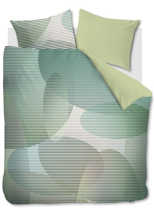 BeddingHouse Dutch Design Lombard dekbedovertrekset - inclusief kussenslopen - voorkant 3 groen