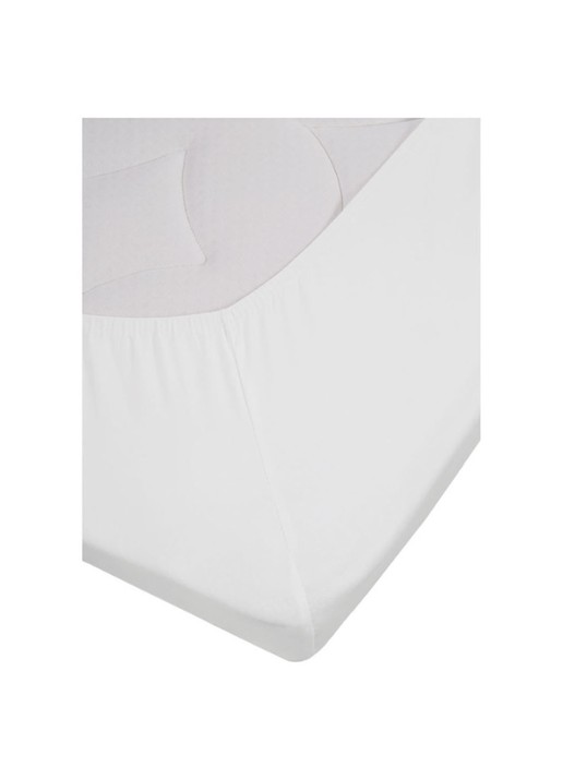 Beddinghouse Jersey splittopper hoeslaken in katoenblend, hoekhoogte 12 cm  - detail 3 wit