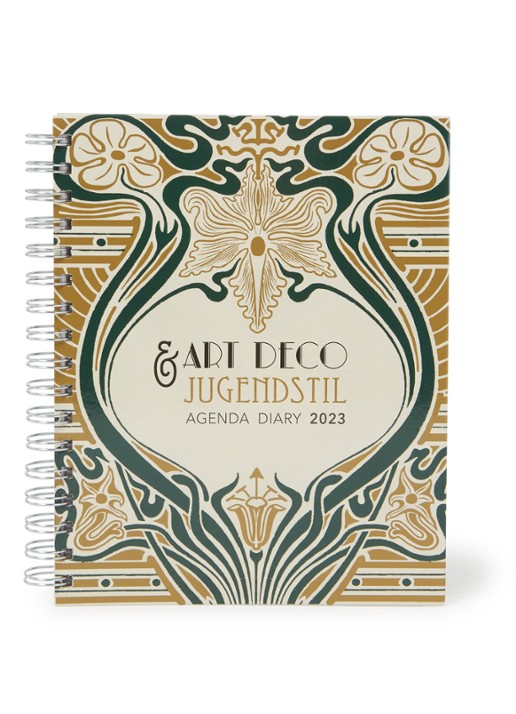 Bekking & Blitz Art Deco & Jugendstil agenda 2023 - voorkant witgoud