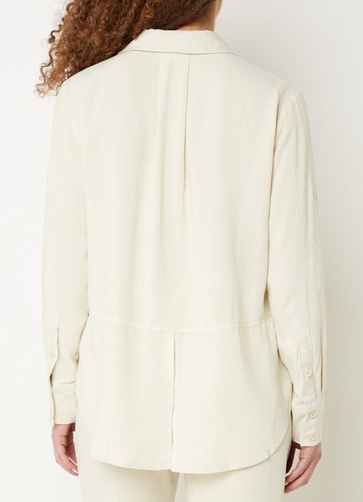 Bella Dahl Blouse  met borstzakken - achterkant 4 vanillegeel