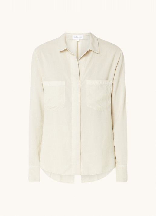 Bella Dahl Blouse  met borstzakken - voorkant vanillegeel