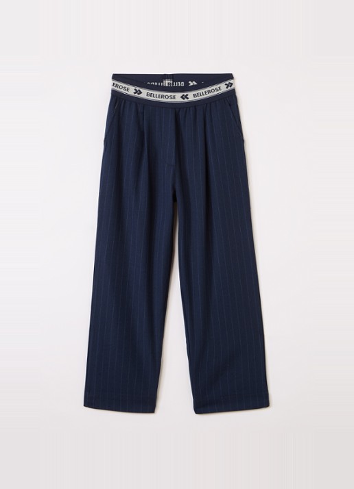 Bellerose Alysa straight fit broek met streepprint