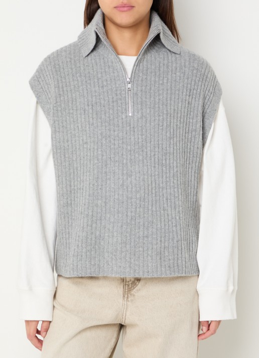 Bellerose Amer grofgebreide spencer in wolblend