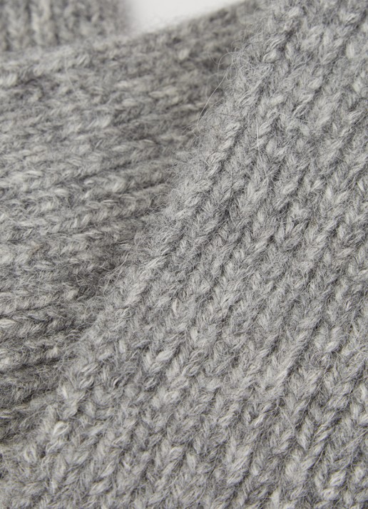 Bellerose Aosu sjaal met capuchon - detail 2 grijs