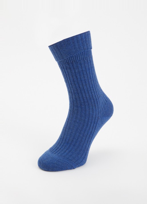 Bellerose Baniy ribgebreide sokken met gemêleerd dessin - detail 3 blauw