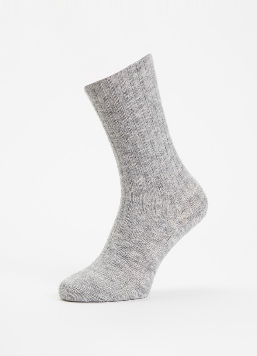 Bellerose Boti sokken in alpaca wolblend - detail 3 grijs