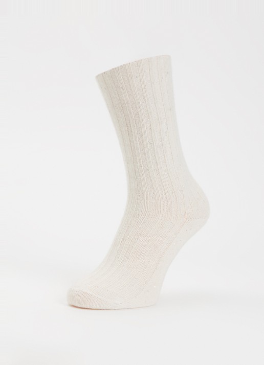 Bellerose Boti sokken in alpaca wolblend - detail 3 gebroken wit