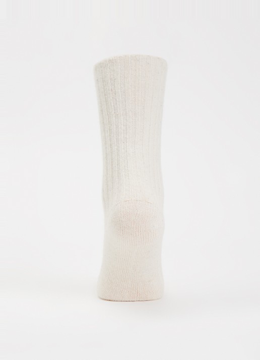 Bellerose Boti sokken in alpaca wolblend - voorkant 2 gebroken wit