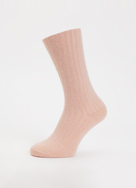 Bellerose Boti sokken in aplaca wolblend met glitter - detail lichtroze