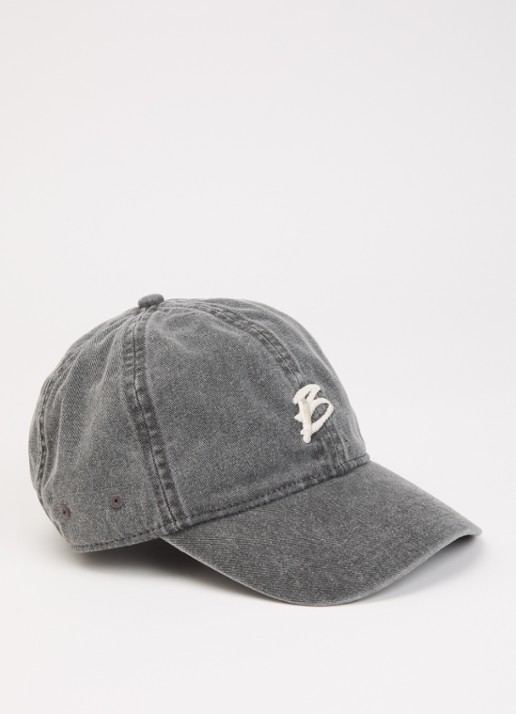 Bellerose Damon pet met logoborduring - voorkant grijs
