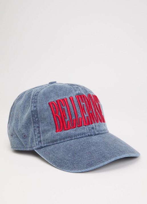 Bellerose Damon pet met logoborduring - voorkant blauw