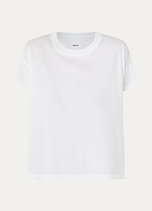 Bellerose Felia oversized T-shirt met ronde hals - voorkant 2 wit