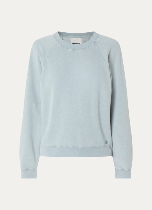 Bellerose Fella sweater met ronde hals - voorkant 2 lichtblauw