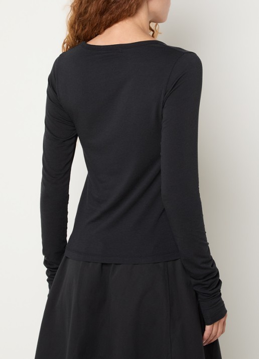 Bellerose Fina long sleeve met ronde hals - achterkant zwart