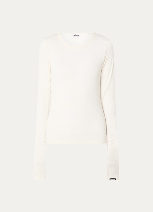 Bellerose Fina long sleeve met ronde hals - voorkant 3 gebroken wit
