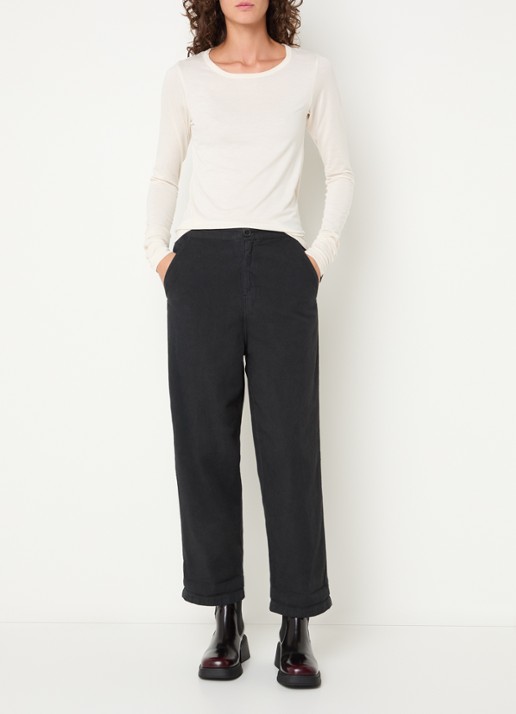 Bellerose Fina long sleeve met ronde hals - voorkant 4 gebroken wit