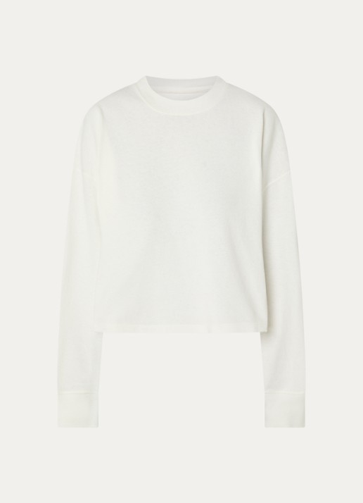 Bellerose Franto longsleeve met ronde hals - voorkant 3 gebroken wit